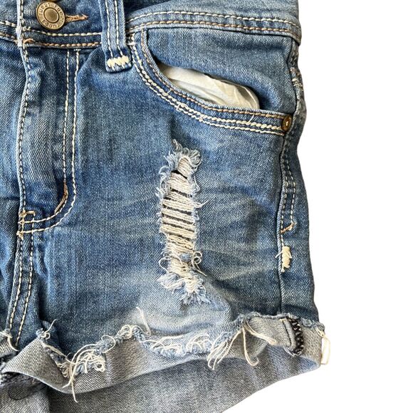 Rue21 Jean Short Junior 3 Mid rise Distressed (Sz 3/4 W13) - Picture 6 of 6